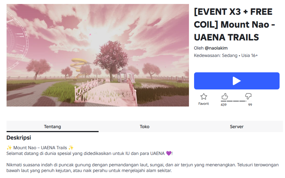 Mount Nao - UAENA Trails game page on Roblox