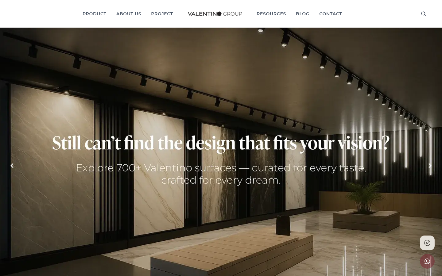 Valentino Group home page